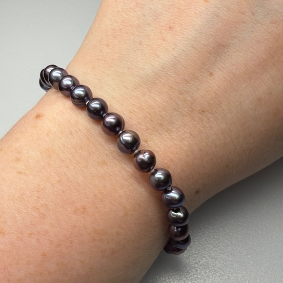 Elegant Gorgeous Real Pearl Pearls 925 Silver Bracelet